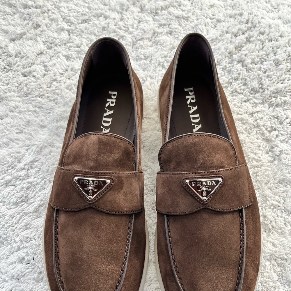 Mens Prada Suede Loafers